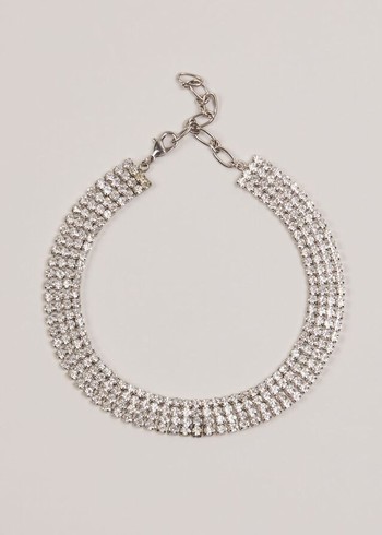 Phase Eight Sparkly Choker Jewellery Silver Australia | TZ2917460